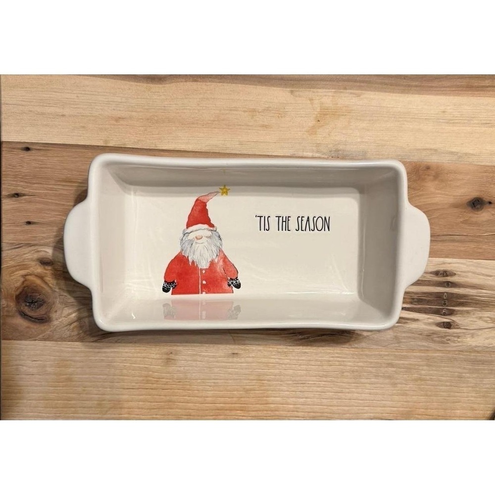 Rae Dunn 'Tis The Season ceramic loaf pan